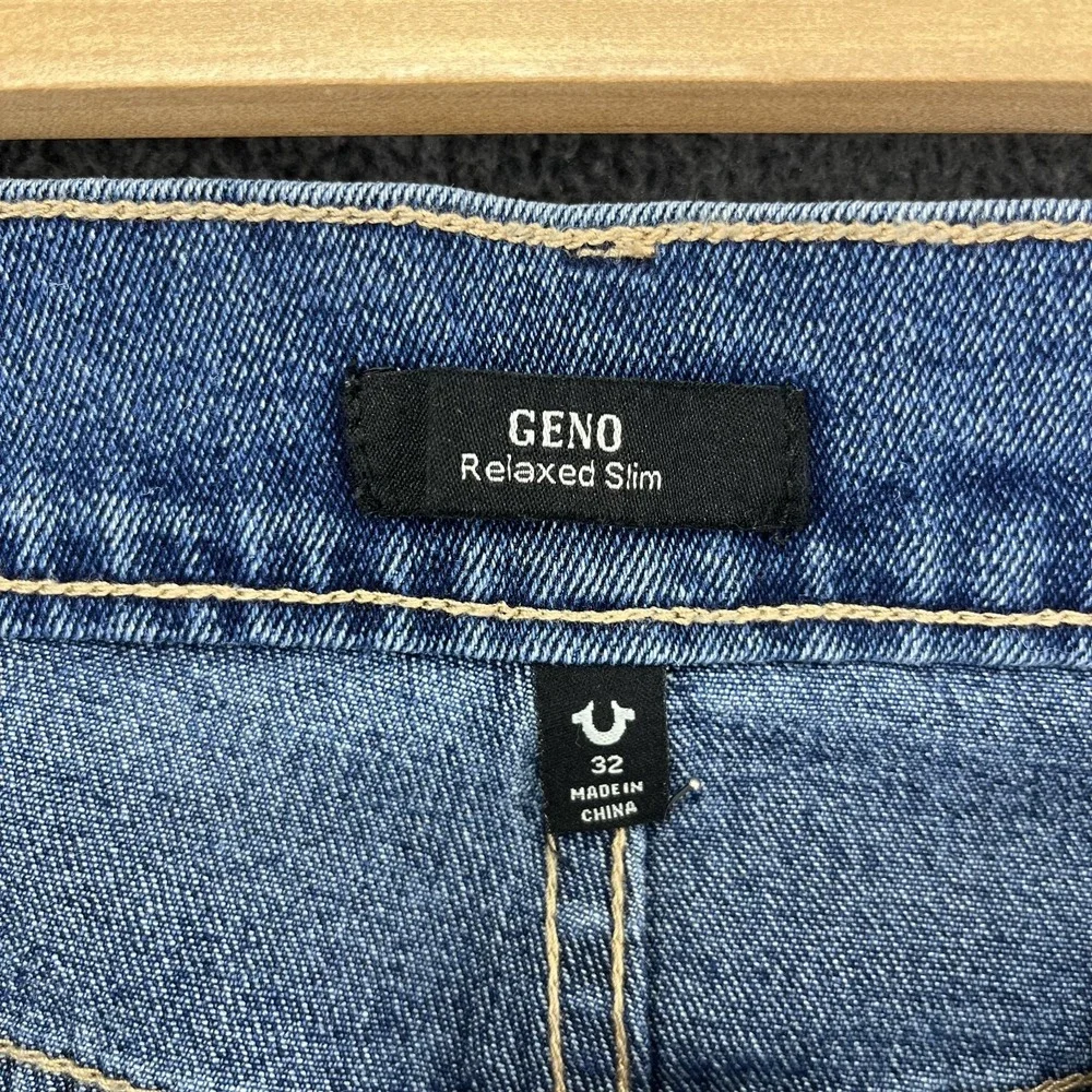 True Religion Geno Relaxed Slim Fit Straight Leg Denim Jeans 32‎ X 32 Men's Blue